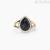 Anello donna agata nera Argento Mabina 523296 con zirconi bianchi