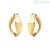 Breil B Whisper wavy women's earrings in golden polished steel TJ3387