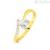 Stroili 1414873 Yellow Gold solitaire woman ring with zircon.