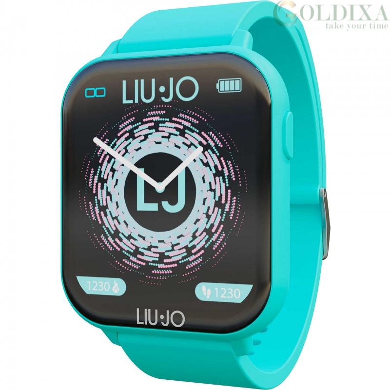 Watches: Smartwatch Liu Jo Voice light blue with rectangular silicone  SWLJ068 call