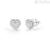 White Gold woman heart earrings with diamonds Salvini Bagliori 20091624