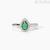 Anello donna Mabina Argento 925 a goccia con smeraldo sinteticoi 523372