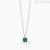 Women's necklace in 925 Silver Mabina with synthetic emerald light point 553670.