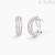 Mabina semicircle earrings for women in 925 silver with zircons 563174