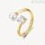 Brosway Affinity women's ring in gold BFF191C steel with crystals and pearl