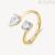 Brosway Affinity women's ring in gold BFF193C steel with white crystals