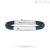 Zancan men's bracelet 925 silver and blue leather ESB294-BL