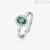 Brosway FANCY women's ring in 925 silver with white and green zircons FLG71B size 14