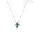 Women's Amen 925 Silver cross necklace with white and green zircons CLCRREBBVZ3