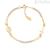 Women's tennis rosary bracelet 925 silver golden Amen with white zircons BRCRMIGBZ3