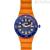 Hip Hop Master orange HWU1234 silicone men's watch with double strap