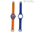 Hip Hop Master orange HWU1234 silicone men's watch with double strap