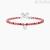 Bracciale donna Kidult regolabile diaspro rosso 732294 cuore bianco con cristalli