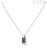 Maserati Iconic JM324AVD49 men's necklace in 316L steel with black zirconia plaque