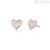 Mabina women's heart earrings 925 rose silver with zirconia 563255