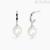 Women's hoop earrings 925 Silver Mabina with pearls 563256