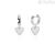 Mabina Women's Heart Hoop Earrings 925 Silver with Zirconia 563252