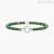 Kidult women's bracelet modular green agate 732205 316L steel