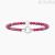 Kidult women's bracelet modular agate fuchsia 732201 316L steel