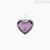 Kidult women's pendant heart with purple glass 741088 316L steel