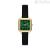 Orologio donna Armani Exchange verde e nero AX5723 acciaio solo tempo cinturino in pelle