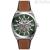 Orologio uomo automatico Fossil Everett marrone e verde ME3261 cinturino in pelle