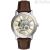 Orologio uomo automatico Fossil Heritage fondo crema ME3264 cinturino in pelle