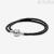 Bracciale base donna Pandora Moments pelle nera Argento 925 doppio giro 590745CBK-D2