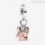 Charm pendente donna Pandora cuore, chiave e lucchetto 782506C01 Argento 925 placcato con oro rosa 14K